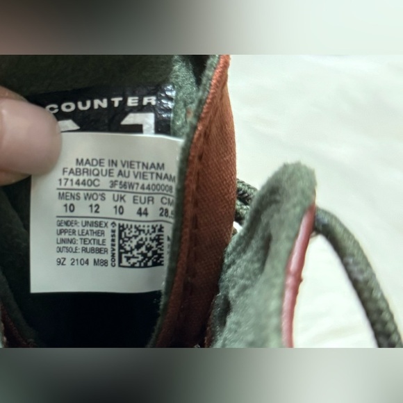 Converse Leather Winter High Cold Fusion Cedar Bark Waterproof Sneakers - Picture 6 of 7